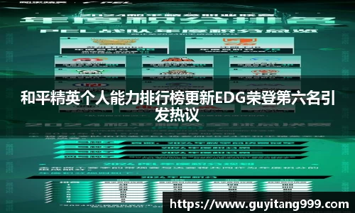 和平精英个人能力排行榜更新EDG荣登第六名引发热议